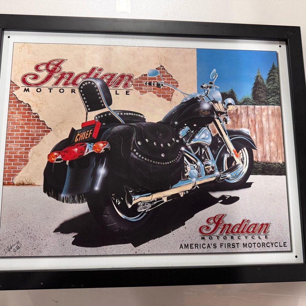 Indian Motorcycle Framed Art Print